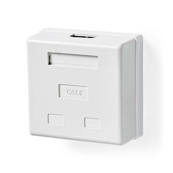 Nedis Nettverksveggboks | Overflatemontering | 2-Port port(s) | STP CAT6 | Rett | Hunn | Gull belagt | PVC | Hvit | Boks