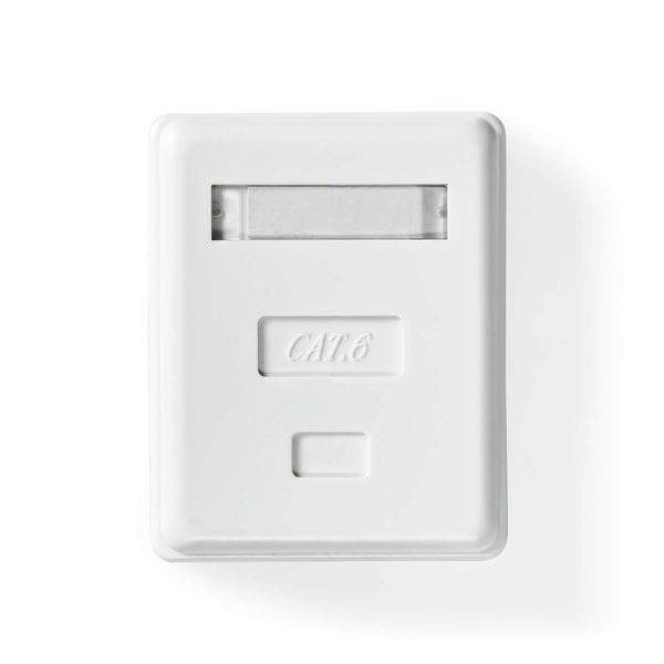 Nedis Nettverksveggboks | Overflatemontering | 1-Port port(s) | UTP CAT6 | Rett | Hunn | Gull belagt | ABS | Hvit | Boks