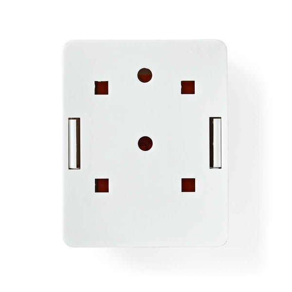 Nedis Nettverksveggboks | Overflatemontering | 1-Port port(s) | UTP CAT6 | Rett | Hunn | Gull belagt | ABS | Hvit | Boks