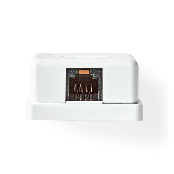 Nedis Nettverksveggboks | Overflatemontering | 1-Port port(s) | UTP CAT6 | Rett | Hunn | Gull belagt | ABS | Hvit | Boks