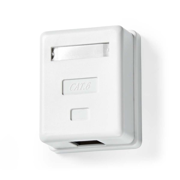 Nedis Nettverksveggboks | Overflatemontering | 1-Port port(s) | UTP CAT6 | Rett | Hunn | Gull belagt | ABS | Hvit | Boks