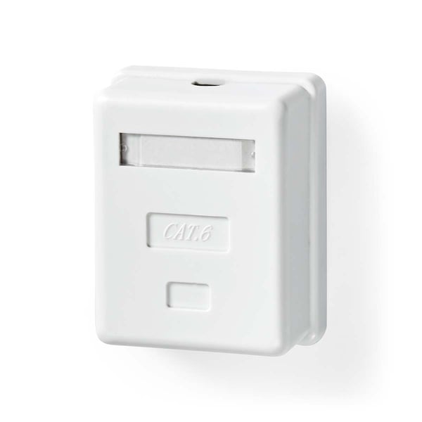 Nedis Nettverksveggboks | Overflatemontering | 1-Port port(s) | UTP CAT6 | Rett | Hunn | Gull belagt | ABS | Hvit | Boks