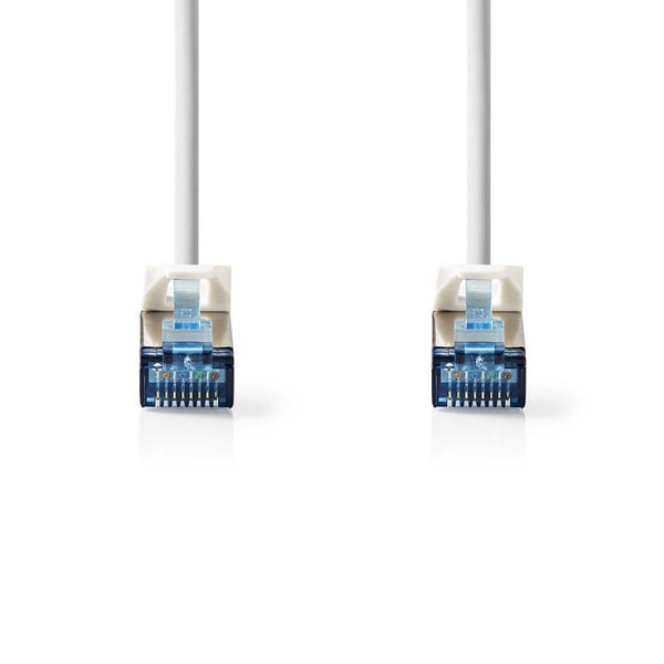 Nedis CAT6a nettverkskabel | S/FTP | RJ45 Han | RJ45 Han | 0.50 m | Snagless | Rund | LSZH | Hvit | Label