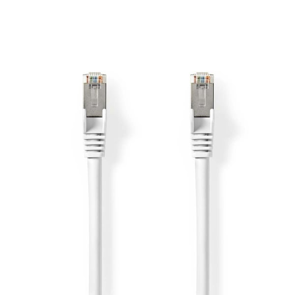Nedis Cat 8.1 netværkskabel | S/FTP | RJ45 Han | RJ45 Han | 0.25 m | Runde | LSZH | Hvid | Label