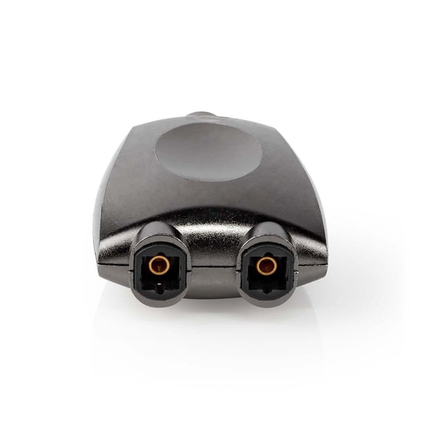Nedis TosLink Adapter | Toslink Hunn | 2x Toslink Hunn | Splitter | Aluminium | Gun Metal Grå | 1 stk. | Boks