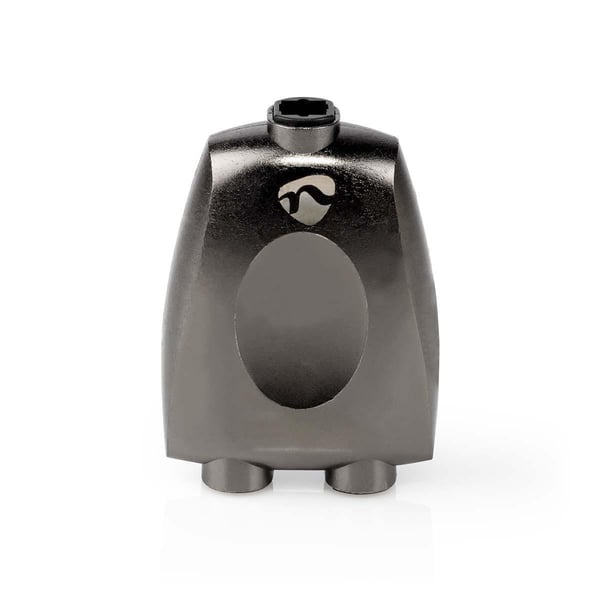 Nedis TosLink Adapter | Toslink Hunn | 2x Toslink Hunn | Splitter | Aluminium | Gun Metal Grå | 1 stk. | Boks