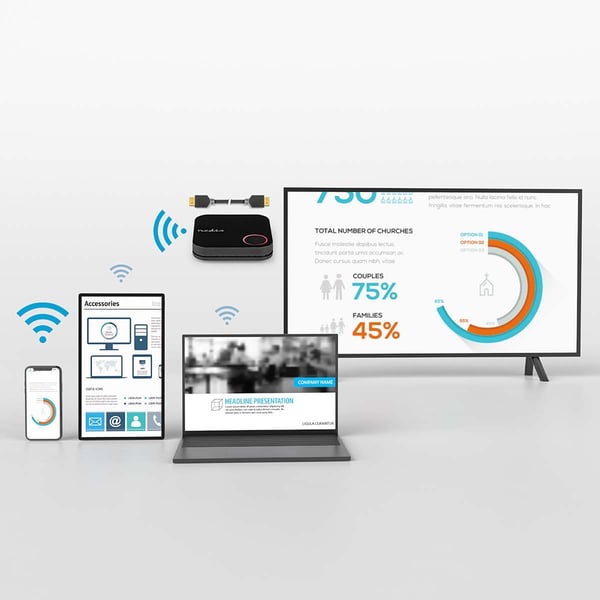 Nedis Trådløs HDMI™ Mottaker | Wi-Fi | 2400 MHz | 30,0 m (siktlinje) | 4K@60Hz | 0.04 Gbps | PVC | Sort