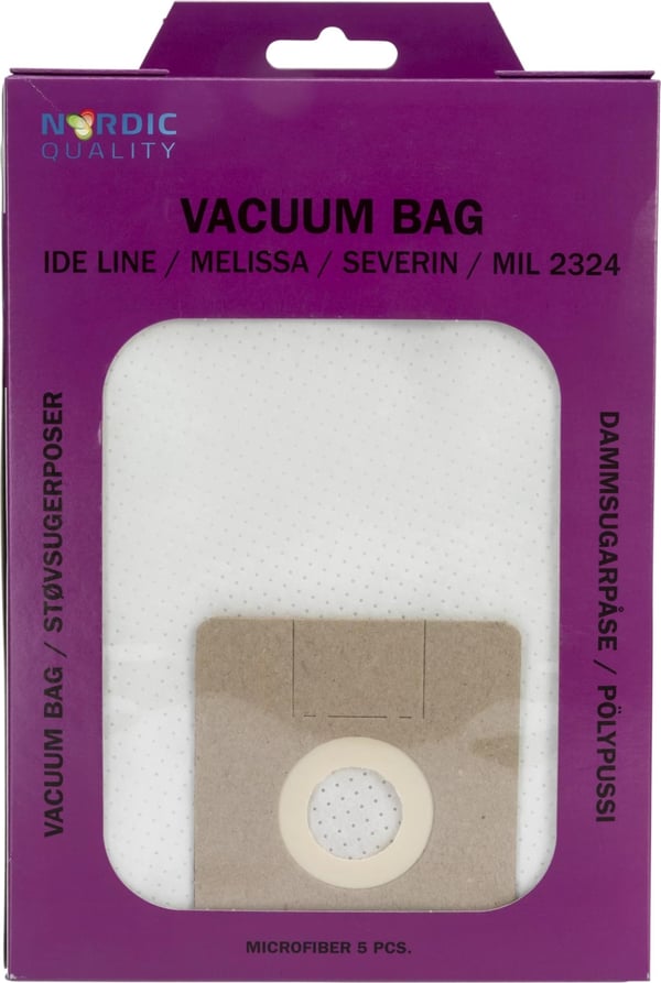 Nordic Quality MIL 2324 Dammsugarpåsar, 5 st