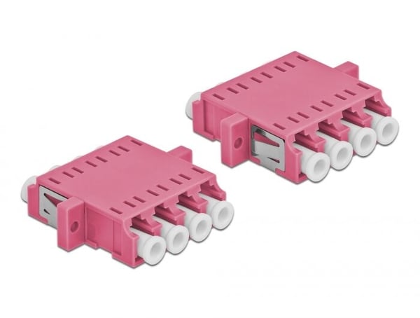 DeLOCK Optisk fiberkobler LC Quad f til LC Quad f MM 2 stk
