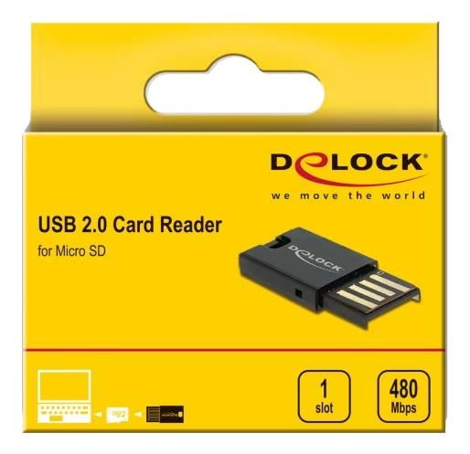 DeLOCK USB 2.0 Card Reader for Micro SD memory cards