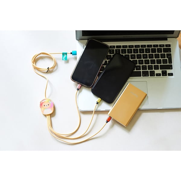 Squishmallows Chargercable 1.2m Leo 3in1 USB-C/Micro/Lightning