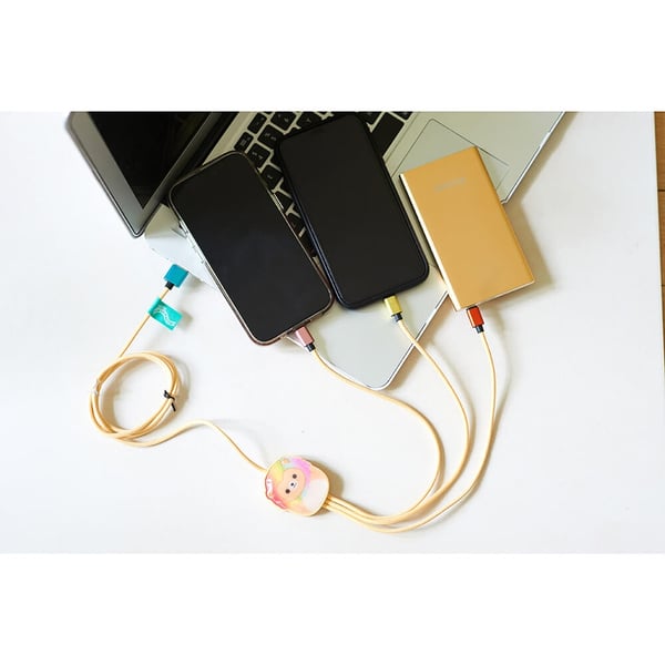 Squishmallows Chargercable 1.2m Leo 3in1 USB-C/Micro/Lightning
