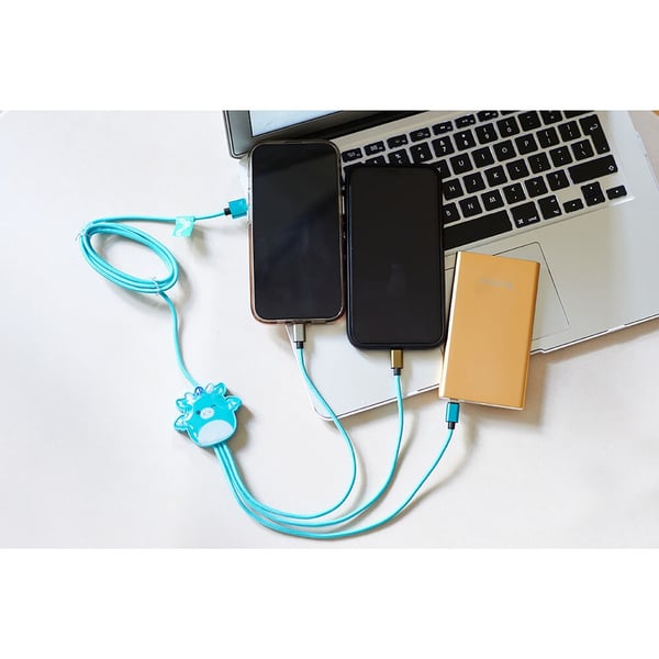 Squishmallows Latausjohto 1.2m Tat 3in1 USB-C/Micro/Lightning