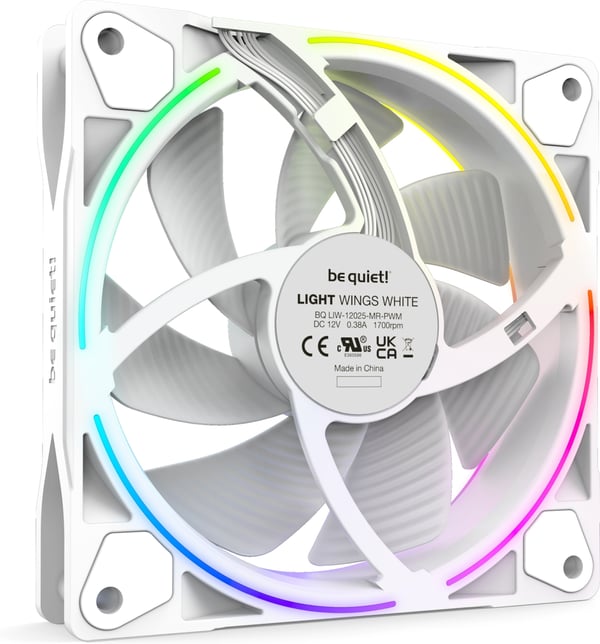 Be Quiet! Light Wings PWM-viftepakke, 120 mm, 3-pakning, hvit