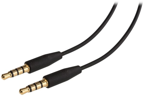 Goobay TRRS 4-pinners 3,5 mm hann til 3,5 mm hann hodetelefonkabel, 1,5 m