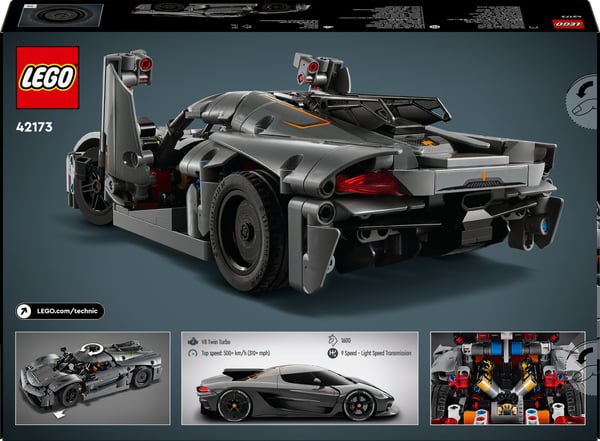 LEGO Technic 42173 - Grå hyperbil Koenigsegg Jesko Absolut