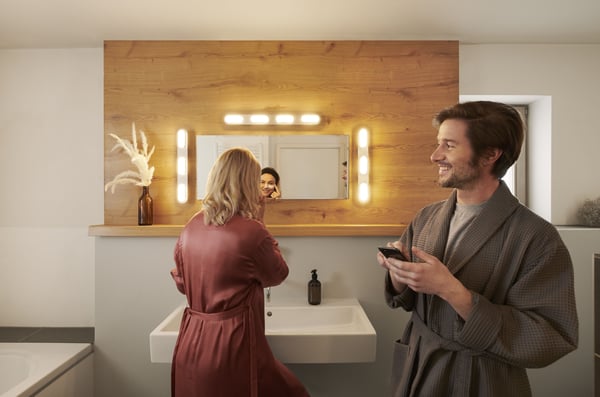 LEDVANCE SMART+ Wall Orbis Duplo 27W Chrome IP44 WiFi - C