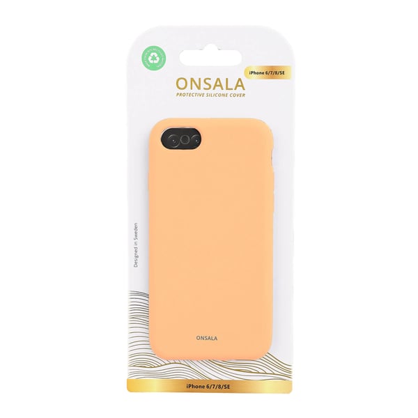 Onsala Mobilcover med Silikonefølelse Abrikos - iPhone 6/7/8/SE