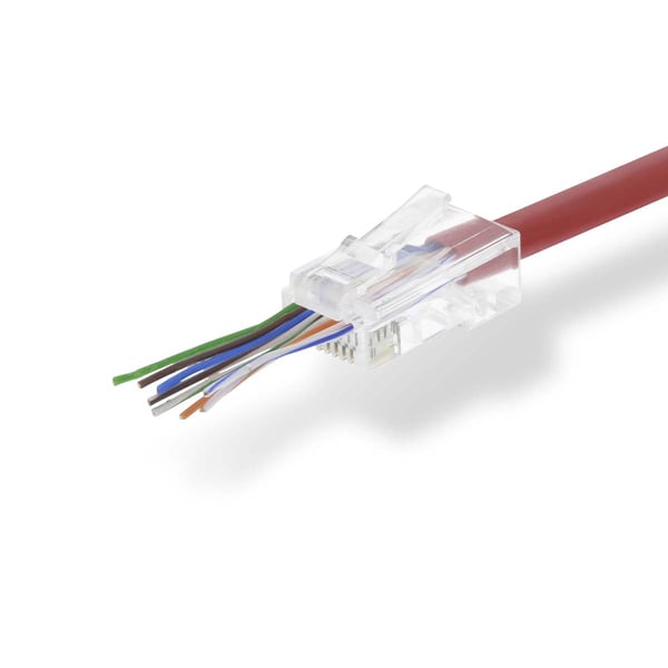 Nedis RJ45-kontakt | RJ45 Pass Through | Strandet STP CAT5 | Rett | Gull belagt | 10 stk. | Polycarbonate | Gjennomsiktig | Boks