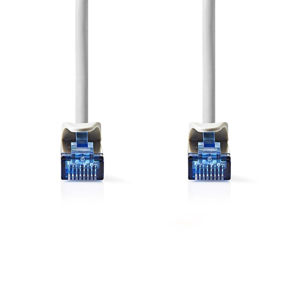 Nedis CAT6a nettverkskabel | S/FTP | RJ45 Han | RJ45 Han | 15.0 m | Snagless | Rund | LSZH | Grå | Label