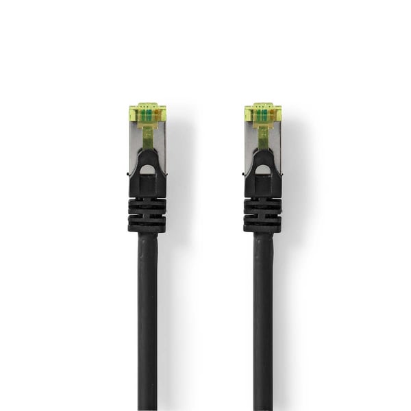 Nedis CAT7 nettverkskabel | S/FTP | RJ45 Han | RJ45 Han | 0.25 m | Snagless | Rund | LSZH | Sort | Label