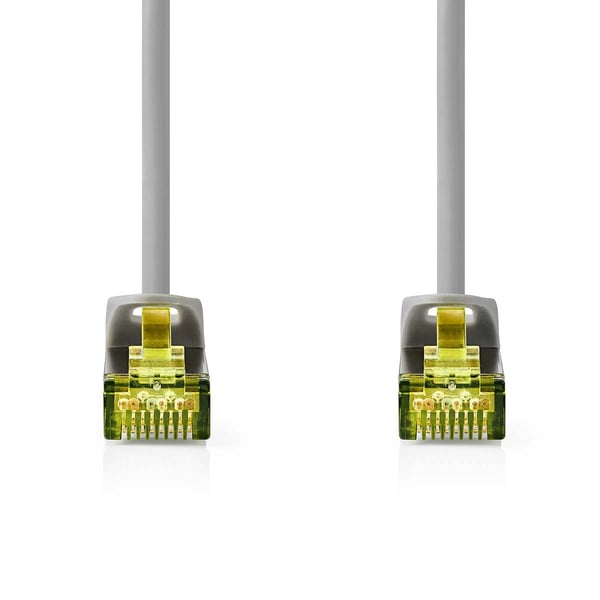 Nedis Cat 8.1 nettverkskabel | S/FTP | RJ45 Han | RJ45 Han | 3.00 m | Rund | LSZH | Grå | Label
