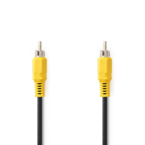 Nedis Kompositt videokabel | RCA Han | RCA Han | Nikkel belagt | 480p | 5.00 m | Rund | PVC | Sort | Label