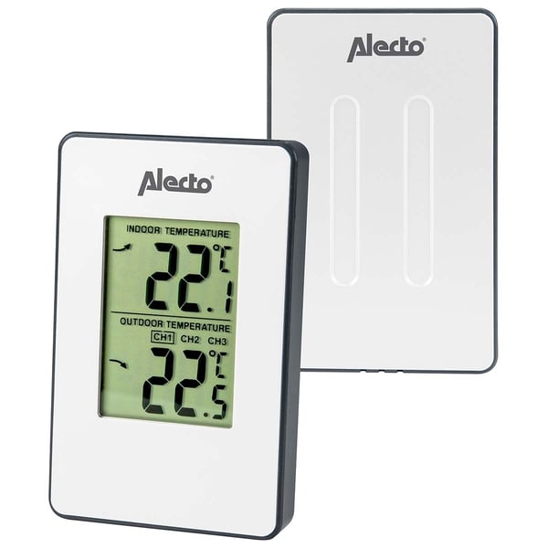 Alecto Vejrstation med trådløs sensor hvid