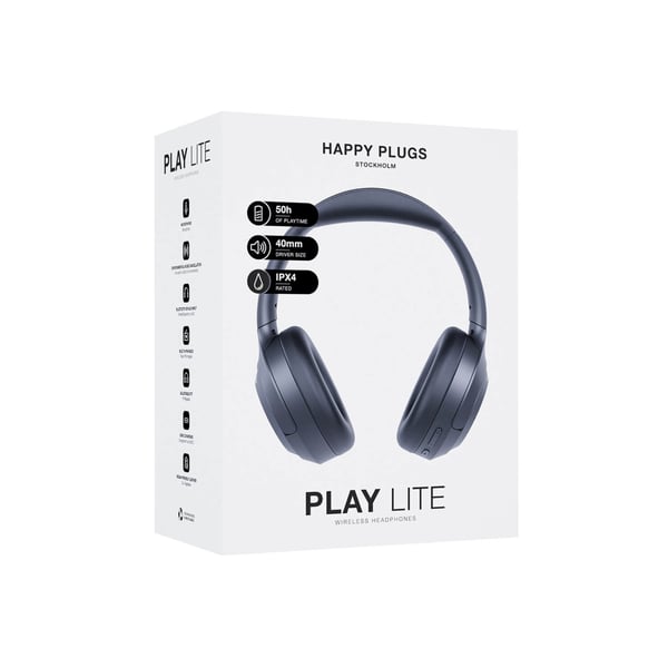 Happy Plugs Headphone Play Lite Over-Ear Wireless Black