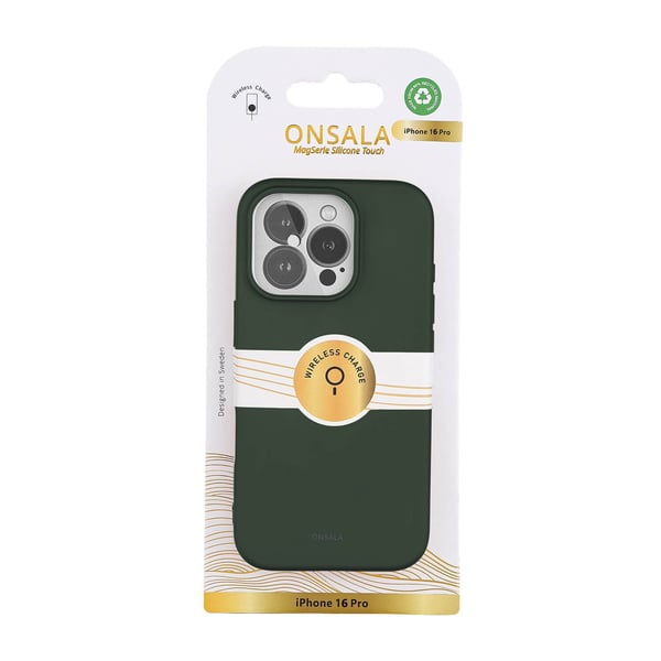 Onsala Back Sil Touch Recycled MagSerie iPhone 16 Pro Olive Green