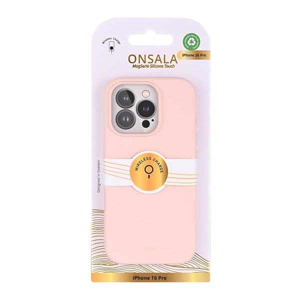 Onsala Back Sil Touch Recycled MagSerie iPhone 16 Pro Chalk Pink