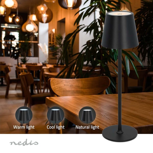 Nedis LED bordlampe | LED | 1.8 W | 150 lm | 3000 - 6000 K | Sort