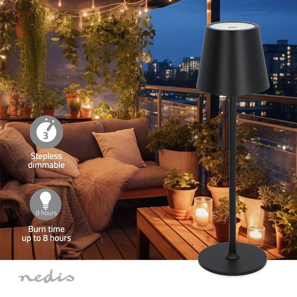 Nedis LED bordlampe | LED | 1.8 W | 150 lm | 3000 - 6000 K | Sort