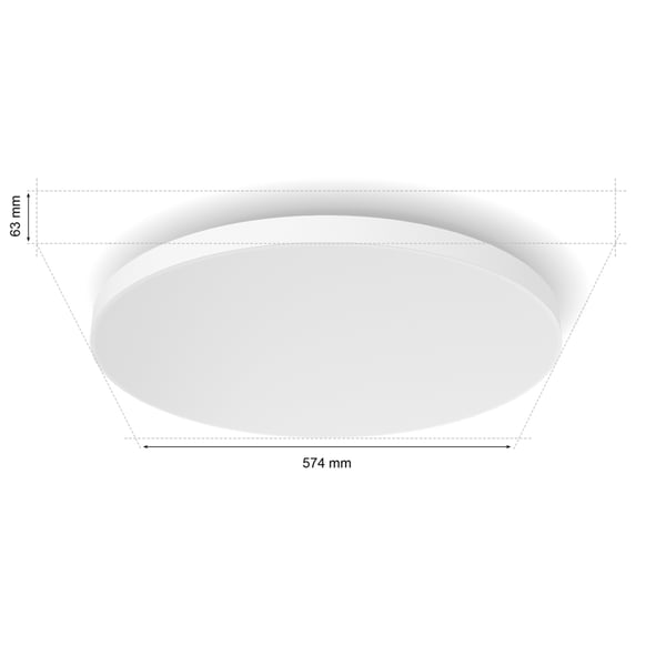 Philips Hue Datura stor taklampe Ø57,4 cm Hvit og fargestemning 4850 lm