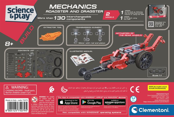 Clementoni Mekanisk lab Roadster og Dragster