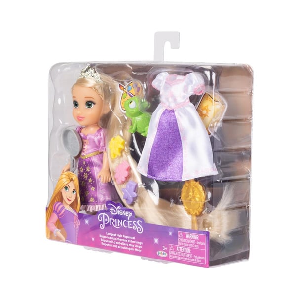 JAKKS Pacific Disney Princess 6 tommers Petite-dukke med ekstra mote og tilbehør Rapunzel med langt hår