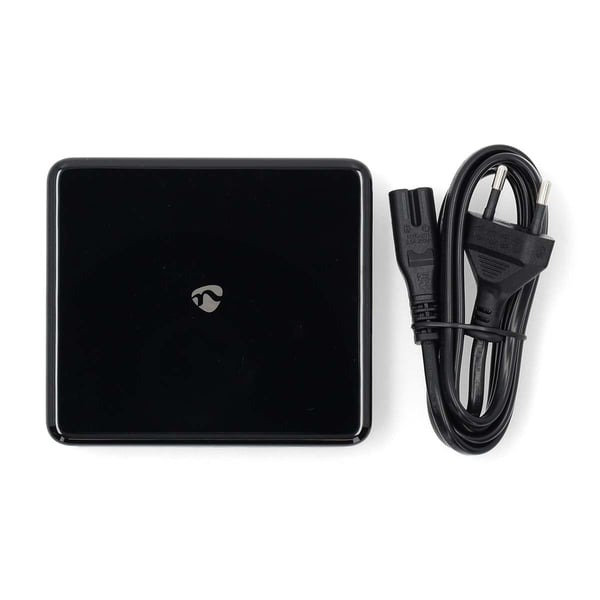 Nedis Bordlader | GaN | 1.5 / 2.0 / 2.5 / 3.0 / 3.25 A A | Antall utganger: 4 | USB-A / USB-C™ | Euro | 1.50 m | Automatisk Spenning Utvalg