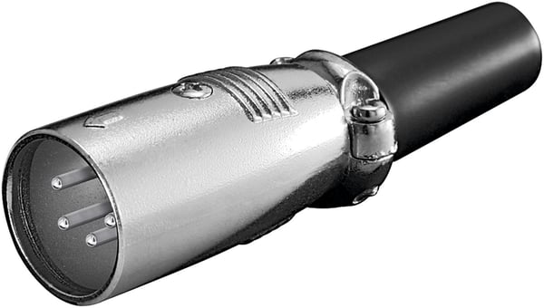 Goobay Mikrofonkontakt, 4 Pin med skruvad kabelavlastning