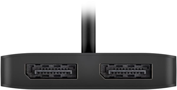 Goobay USB-C™ til 2x DisplayPort™-adapter utvider én USB-C™-port med to DisplayPort™-porter