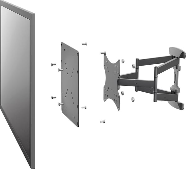 Goobay Adapter för TV-väggfäste med VESA-dimension ökar avståndet mellan monteringshålen på en TV-apparat till maximalt 200x200 mm