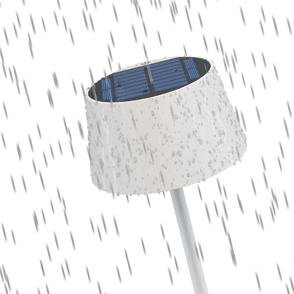 Goobay Trådløs solcelledrevet LED-bordlampe, hvit med berøringskontroll, 150 lm, varmhvit (3000 K), trinnløst dimbar