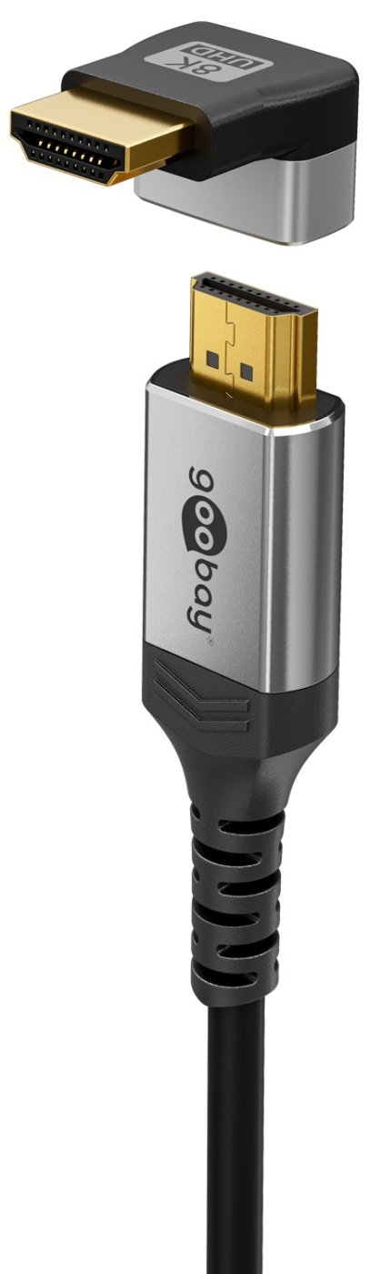 Goobay HDMI™ vinkeladapter 270° vertikal, 8K/60Hz HDMI™-kontakt (type A) > HDMI™-kontakt (type A) 270°