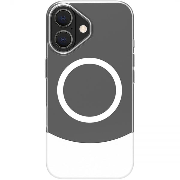Celly Magdual MagSafe-kompatibelt skal iPhone 16 Vit + Transparent