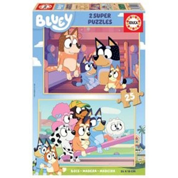 Educa Bluey 2 X 25 puslespill - Tre ( 80-19407)