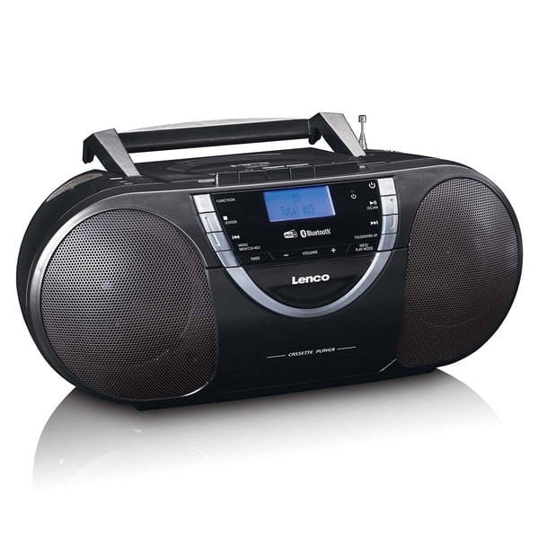 Lenco Bærbar DAB+ og FM-radio med CD-kassett og Bluetooth® Svart