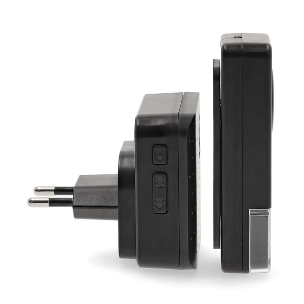 Nedis Trådløs ringeklokke Set | Nettstrøm drevet | 100 - 240 V AC 50/60 Hz | 1x 23A 12V | Volum: 110 dB | Signalområde (siktelinje): 150 m | IP55 | 58