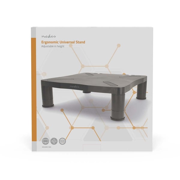 Nedis Monitor Stand | Ergonomisk: Yes | Maksimal bæreevne: 18 kg | Universal | Justerbar høyde: Ja