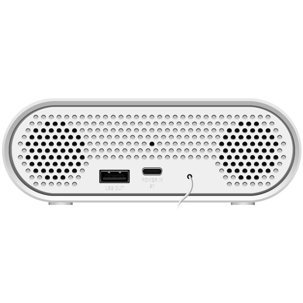 LogiLink Klockradio Temp/Luftfuktighet USB-C/Batteridrift Vit
