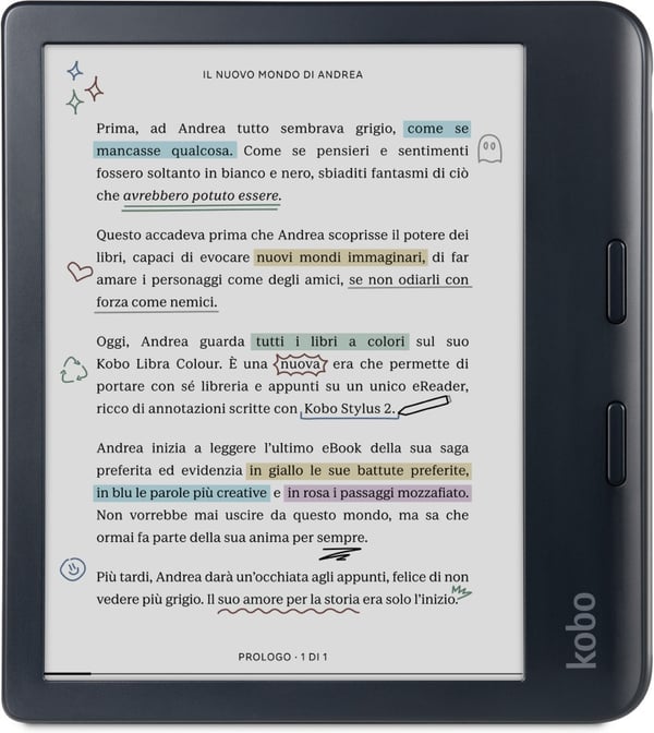 Kobo Libra Colour 7" e-bokläsare, svart