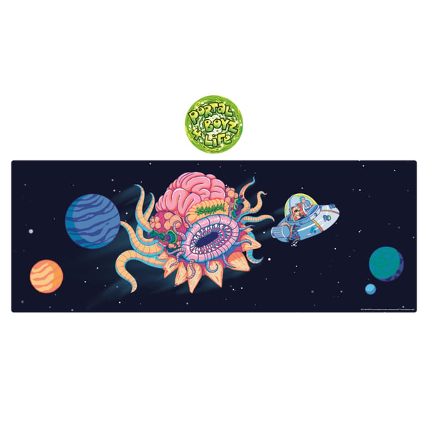 Fanatik Rick & Morty pöytätyyny- ja lasinalustasarja